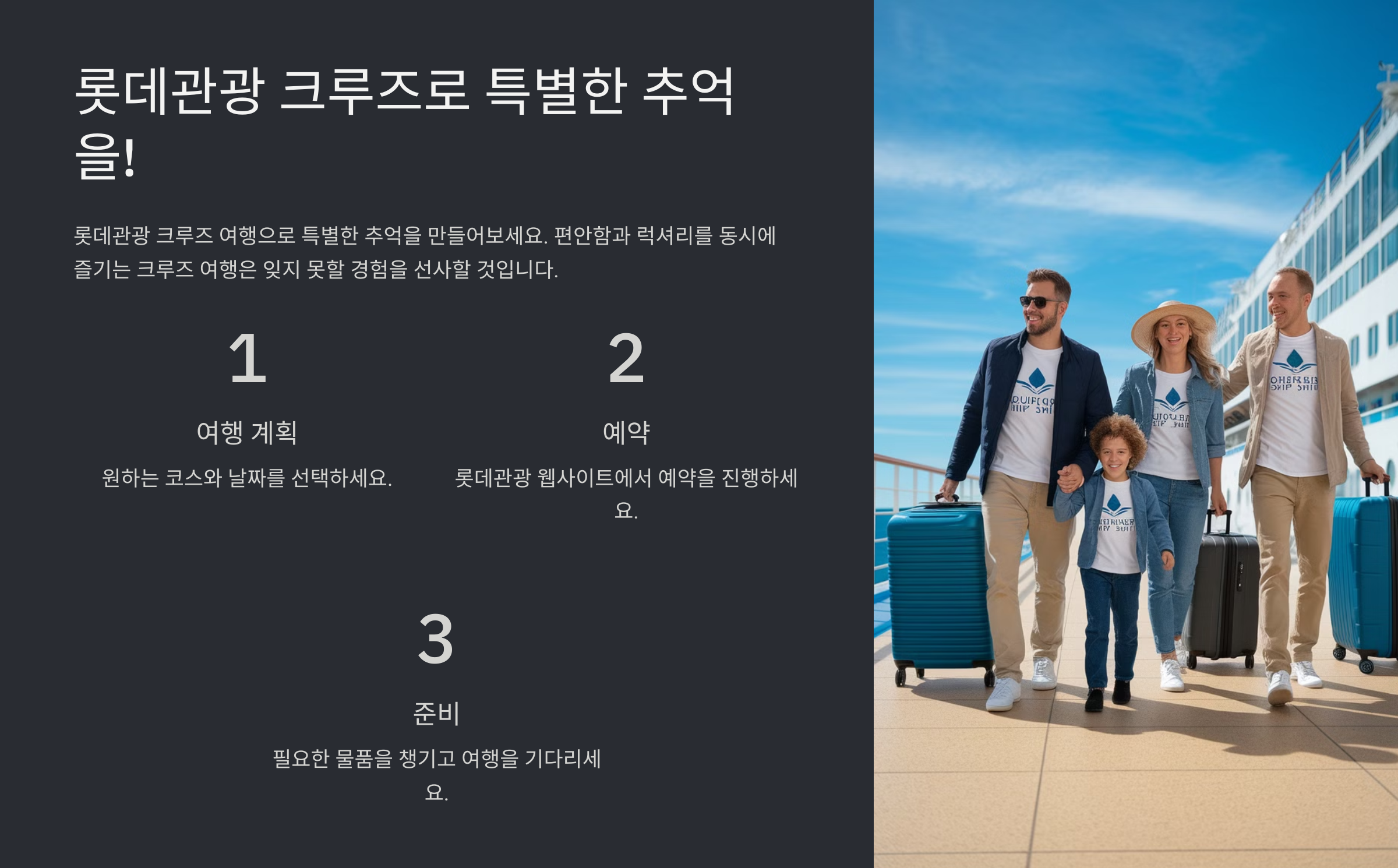 롯데관광 크루즈 여행