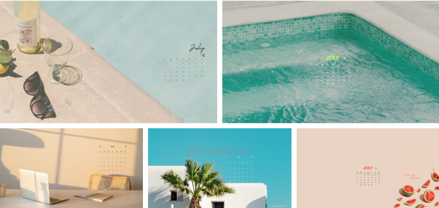 7월 달력 무료다운로드 프린트 배경화면 컴퓨터 스마트폰 플래너 출력 2025년 1