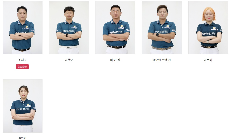 PBA 팀리그 NH농협카드 그린포스 당구팀 소속선수들 : 조재호, 김현우, 마민캄, 응우옌 프엉 린, 김보미, 김민아
