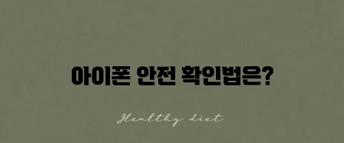 아이폰 해킹 여부 확인 방법과 피해 시 대처 방안 안내