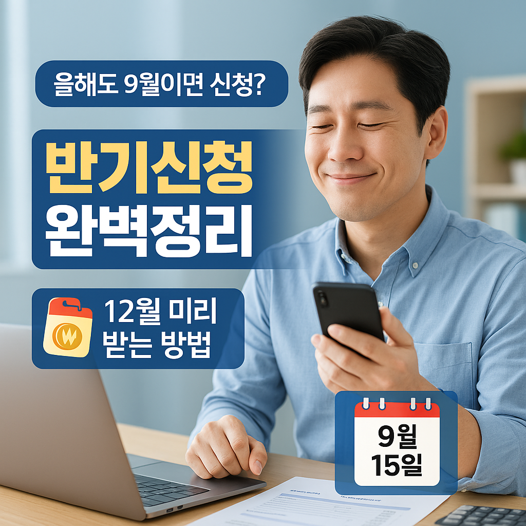 2025년 9월 근로장려금 반기신청 방법 총정리 (출처 : 국세청)