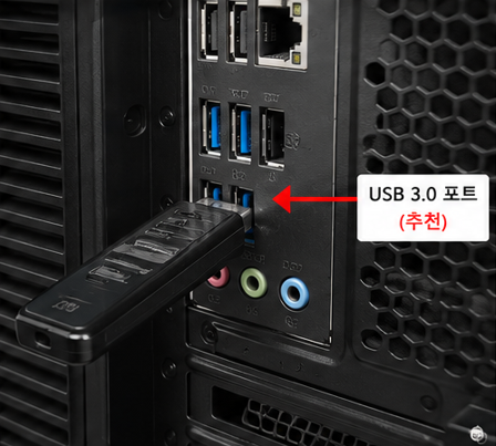 USB 포트 변경