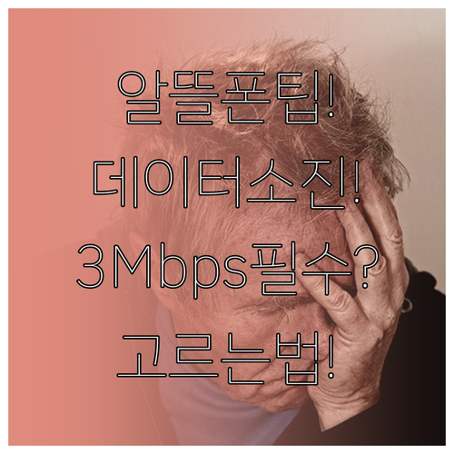 직장인 알뜰폰 데이터 소진 후 속도 ..