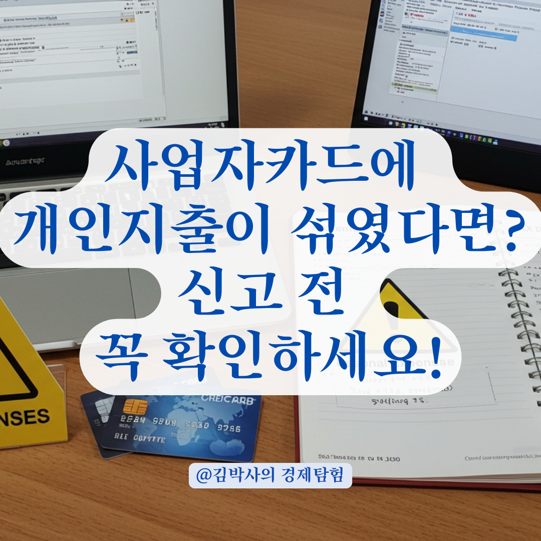 세무서 신고 전 반드시 확인해야 할 카드 지출 구분 방법.