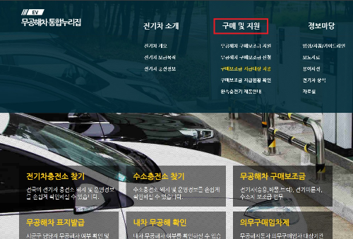 알트태그-무공해차 통합누리집 구매 및 지원 클릭