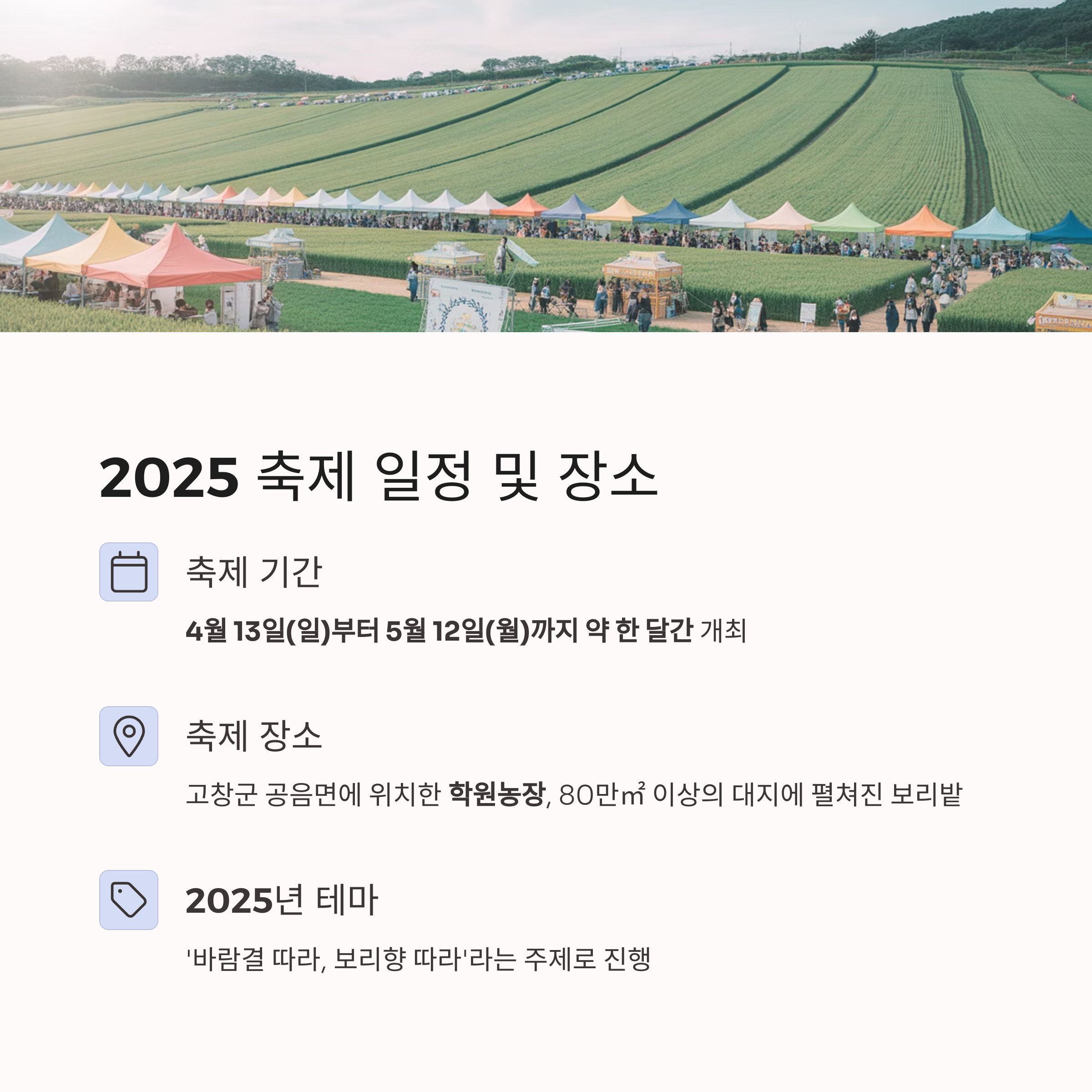 2025 고창청보리밭축제, 초록의 파도 속으로!