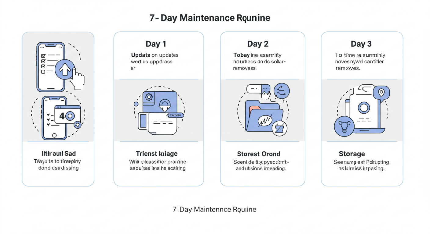 “핸드폰 저장 공간 부족 해결” -시리즈 5편 (“7일 루틴 &amp; 자동화 노하우”)