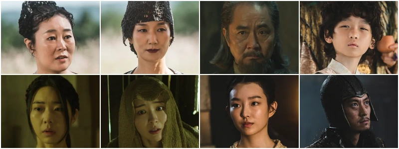 드라마 아라문의 검에서 등장하는 해투악, 해여비, 해흘립, 아록, 백하, 열비, 화진, 탐조