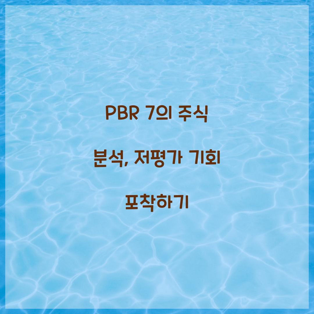 PBR 7의 주식