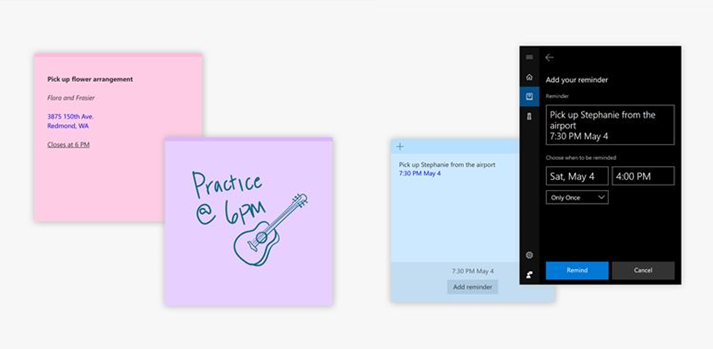 스티커 노트 기능 살펴보기
