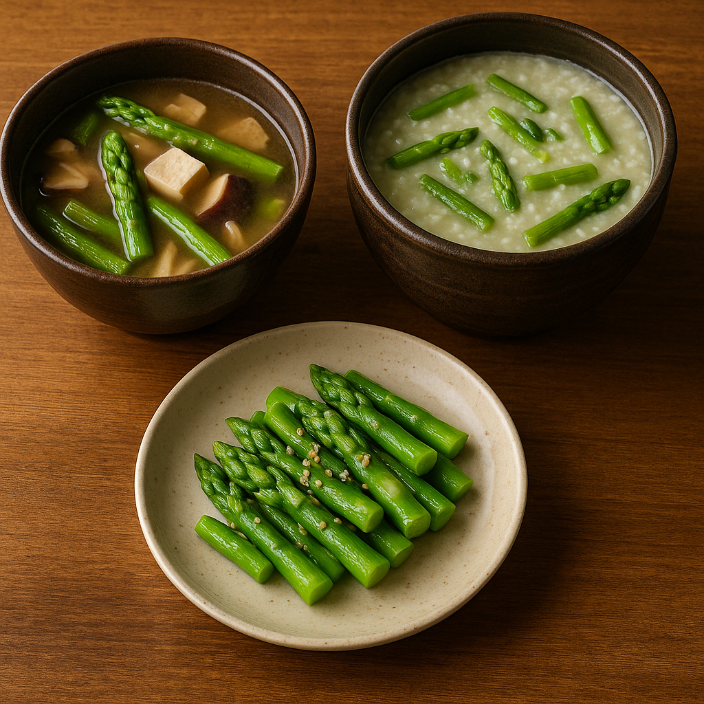 아스파라거스 약선 요리 3종
