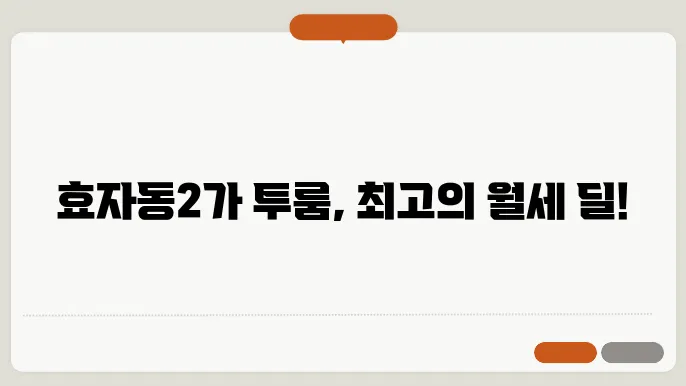 전북도 전주시 완산구 효자동2가 투룸 월세 시세, 가격비교