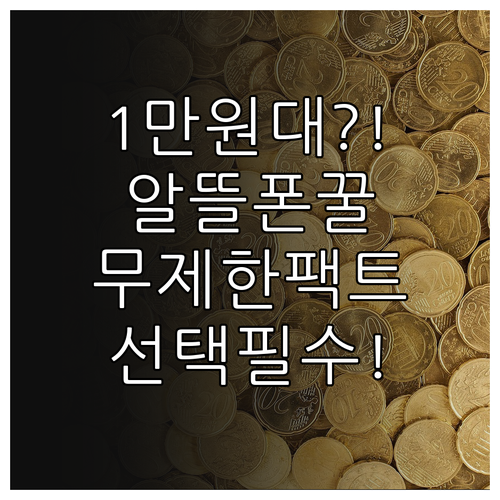 월 1만원대 알뜰폰 무제한 요금제 비..