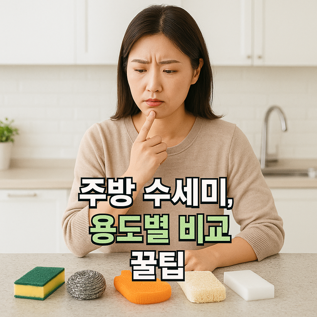 주방 수세미 용도별 비교 꿀팁