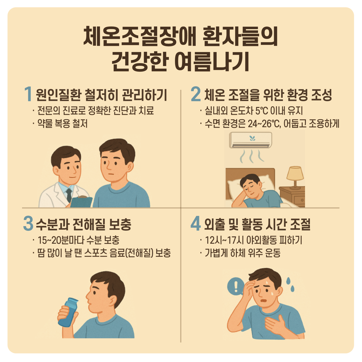 여름철 땀과 체온 조절 관리 해야 하는 이유와 개선 방안