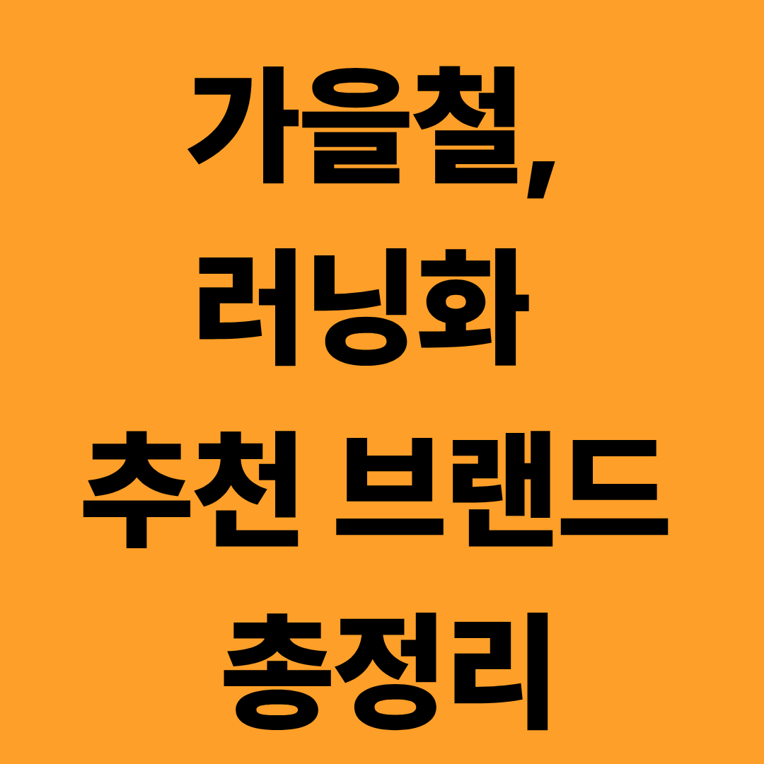 가을철 러닝화 추천브랜트