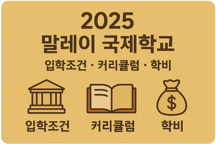 2025 말레이 국제학교 입학조건, 커리큘럼, 학비 관련