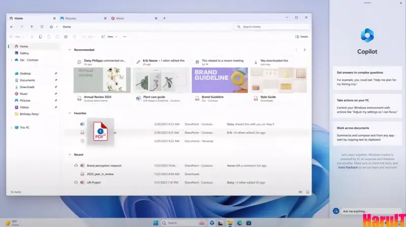 윈도의 11 코파일럿의 PDF 요약 기능
