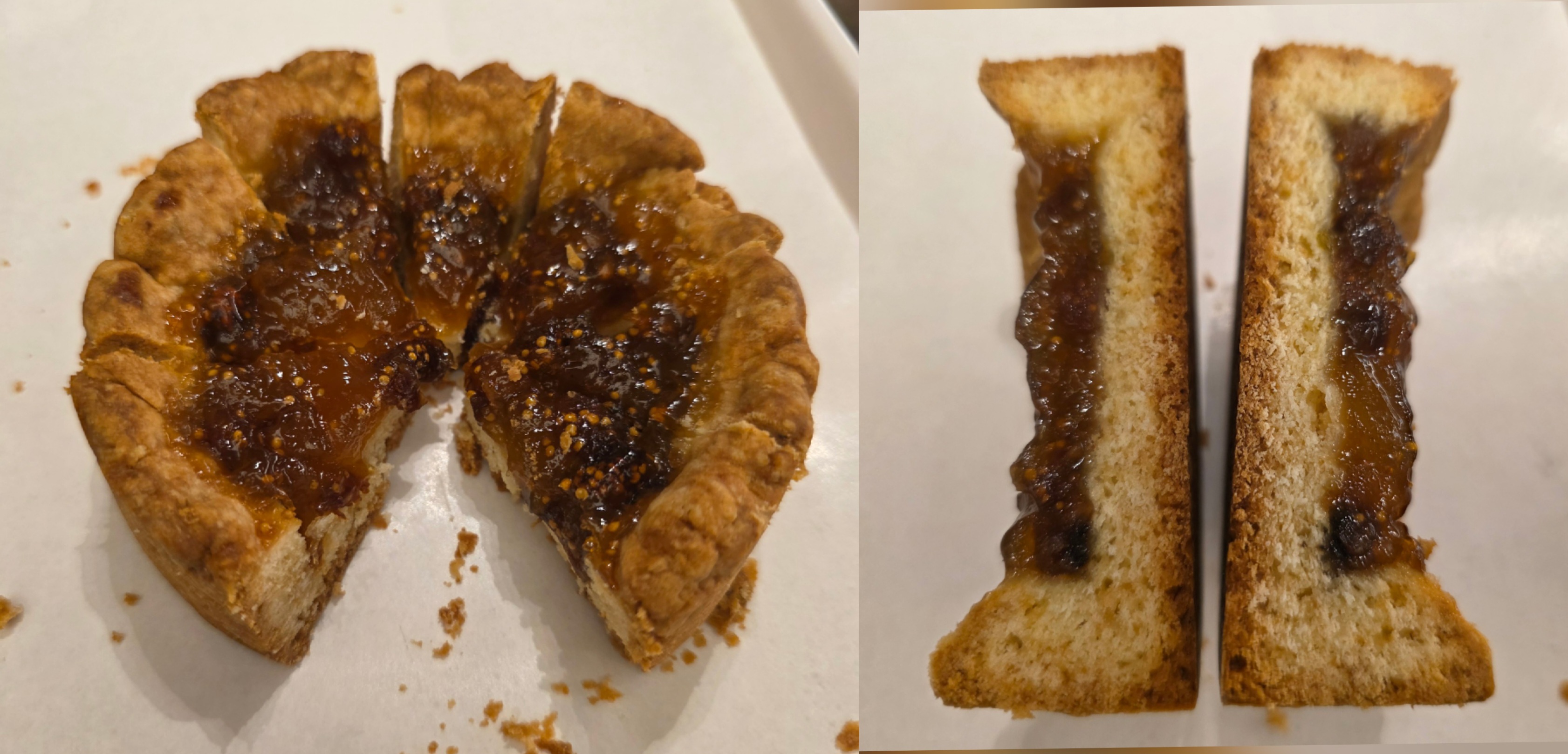 무화과 잼 스콘 단면 무화과 씨가 보이는 인크커피 디저트