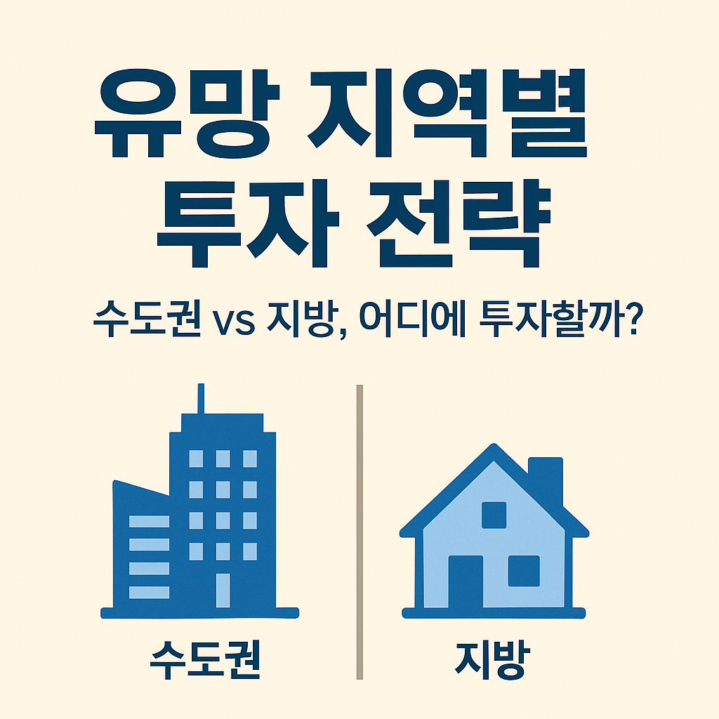 유망 지역별 투자 전략, 수도권 vs 지방, 어디에 투자 할까?