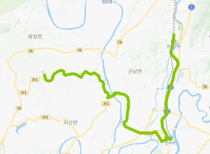 연천-70-2번-버스-노선-지도