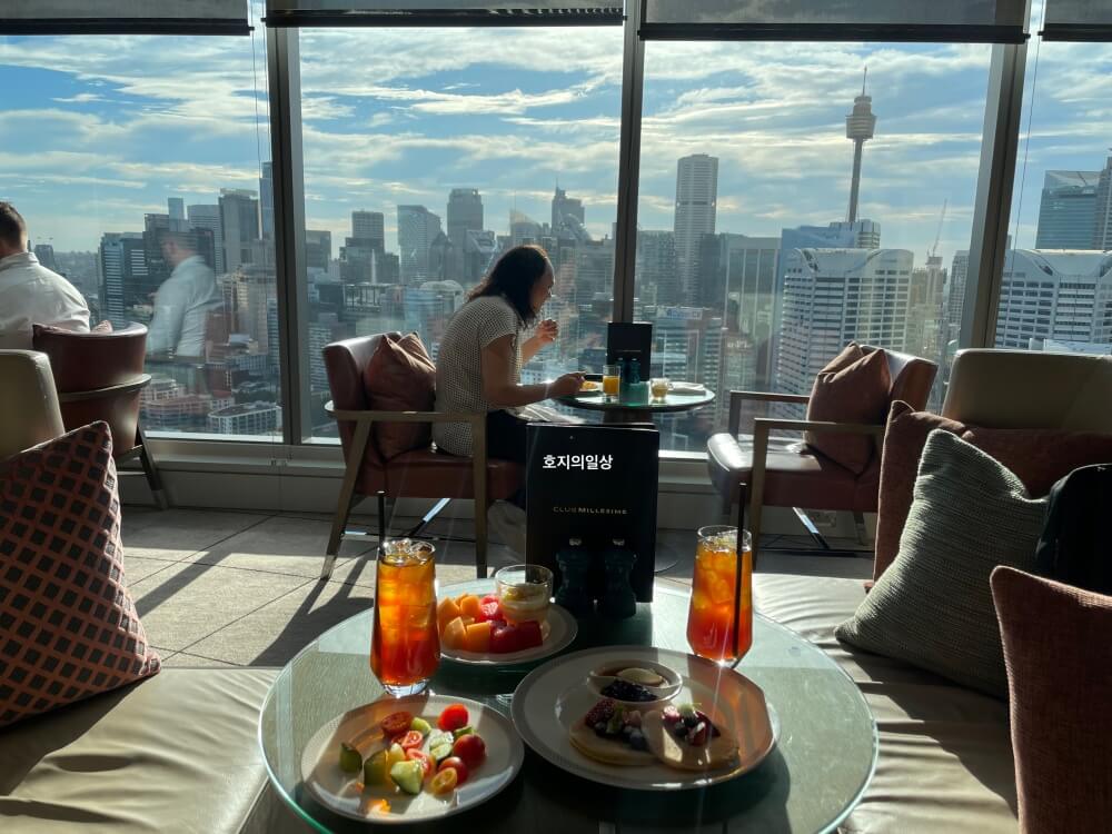 호주 시드니 소피텔 달링하버 클럽 라운지뷰