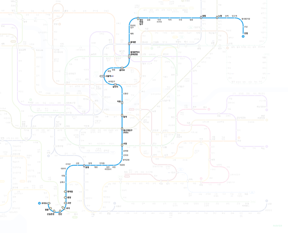 서울지하철노선도 크게보기 어플 다운로드