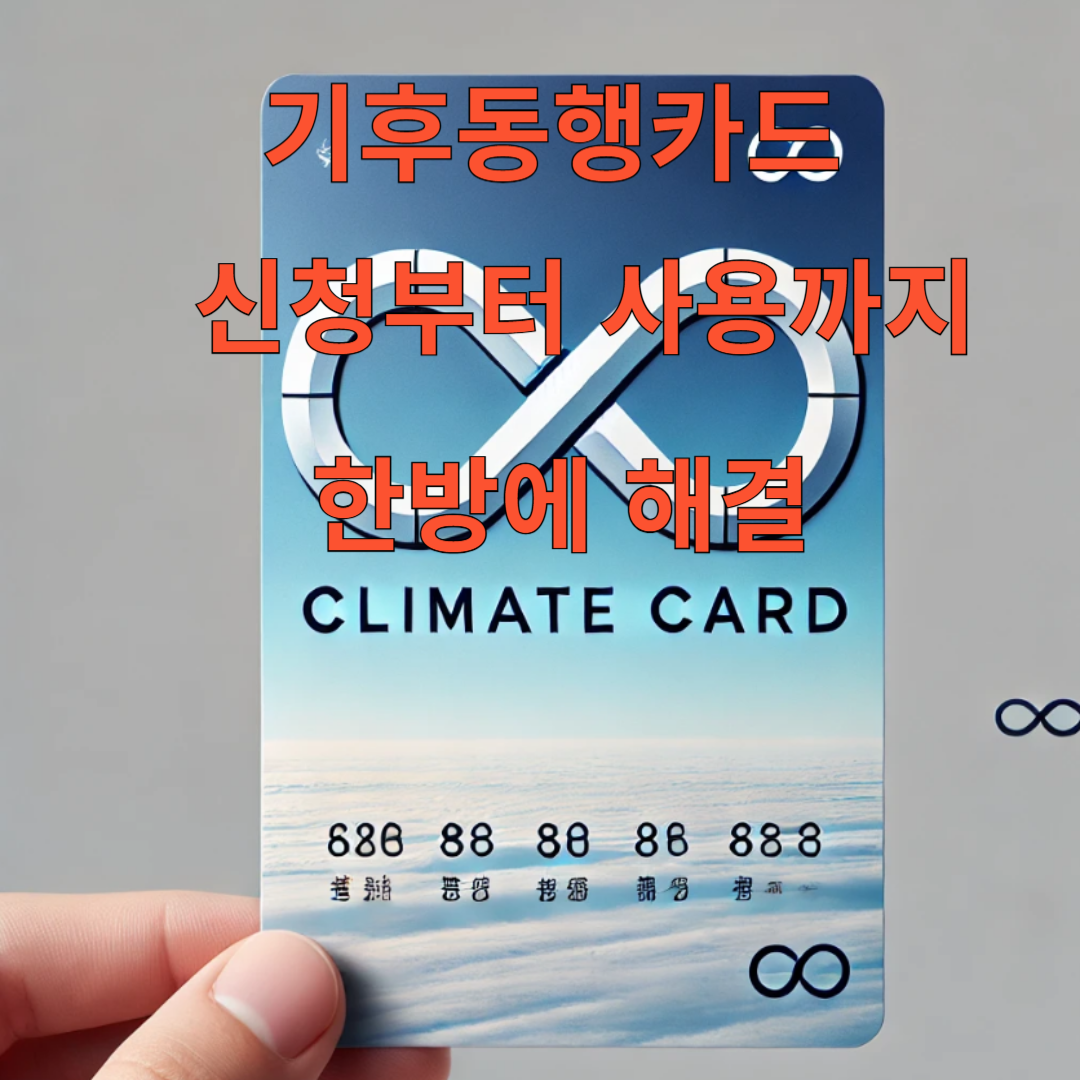 기후동행카드 사용과 신청