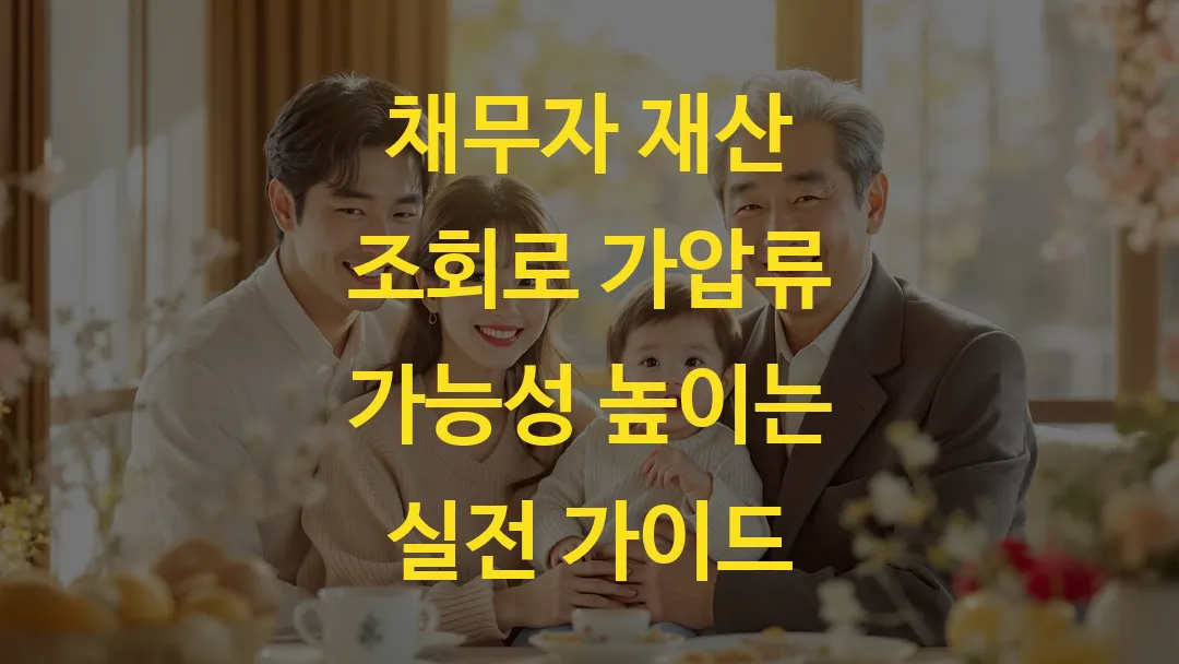 채무자 재산 조회로 가압류 가능성 높이는 실전 가이드