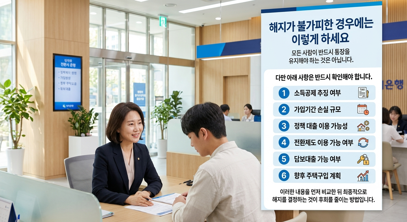 해지가 불가피한 경우에는 이렇게 하세요
