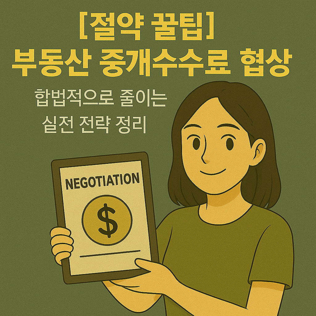 [절약 꿀팁] 부동산 중개수수료 협상 ｜ 합법적으로 줄이는 실전 전략 정리