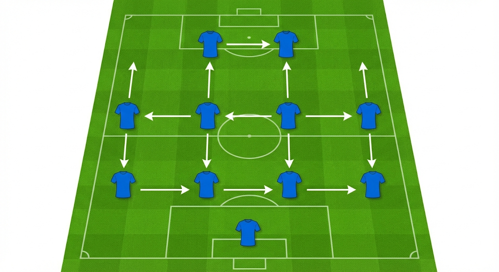 4-4-2(플랫) 포메이션 완전정리: 두 줄 수비 강점과 중원 약점 해법