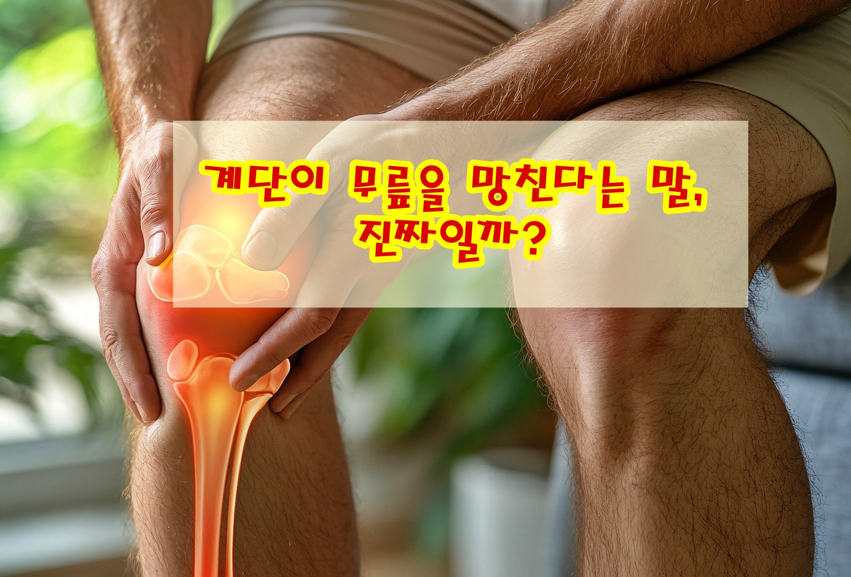 계단이 무릎을 망친다는 말, 진짜일까?