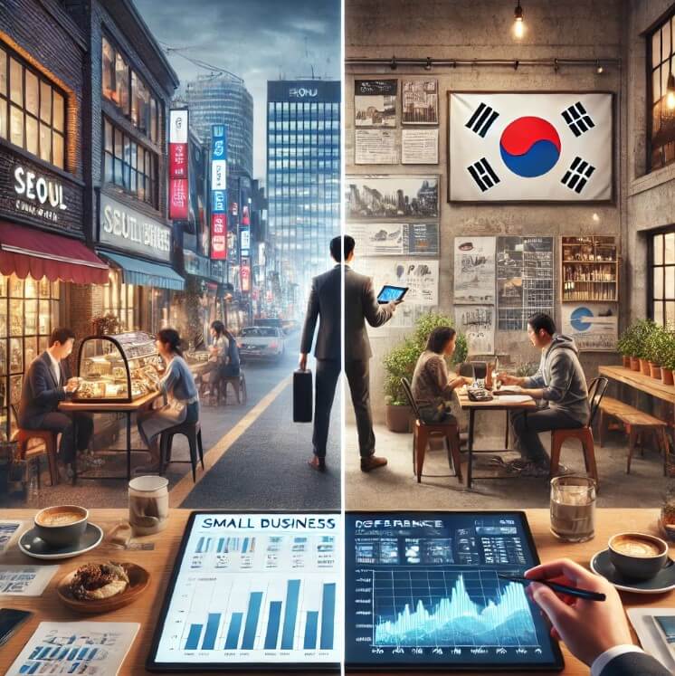 서울 vs 지방 자영업 관련 이미지