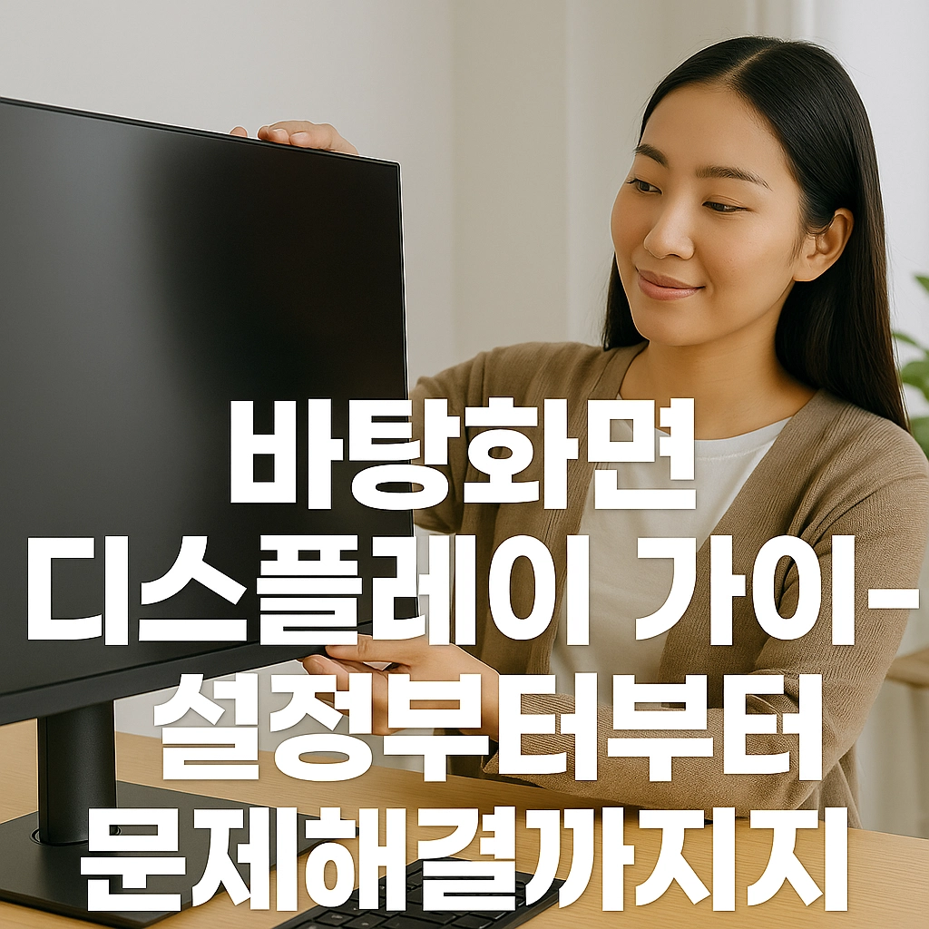 바탕화면 디스플레이 가이드 - 설정부터 문제해결까지