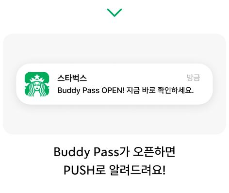 스타벅스 버디 패스 알림신청