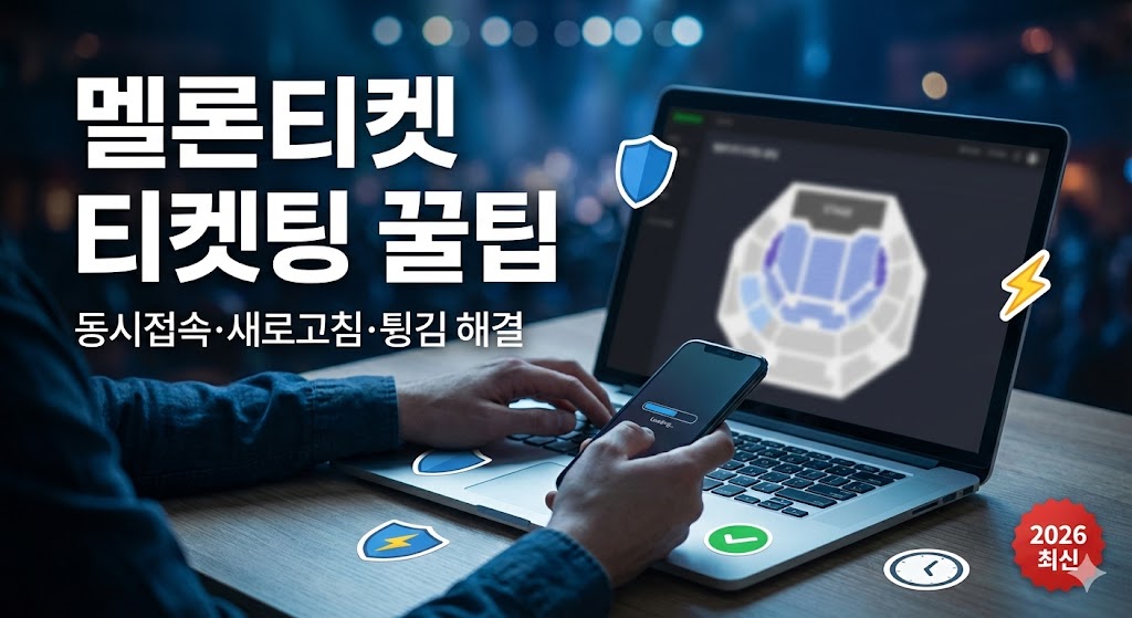 2026 최신|멜론티켓 티켓팅 꿀팁: 동시접속·새로고침·튕김(오류) 줄이는 “성공 세팅” 체크리스트