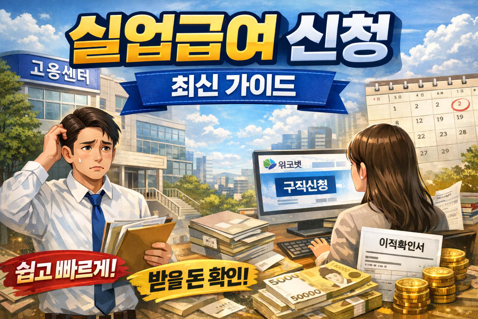 실업급여 신청방법 확인