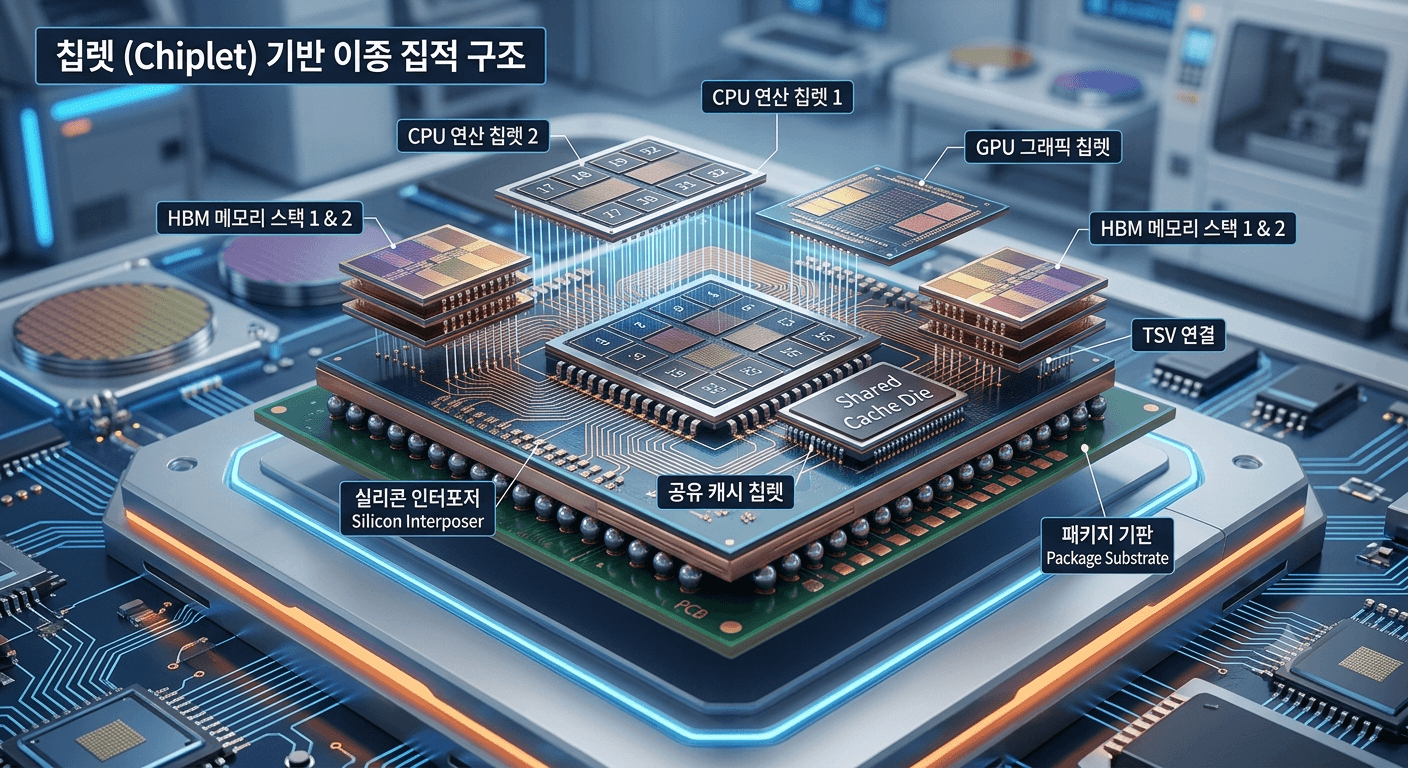 칩렛(chiplet) 기반 이종 직접 구조