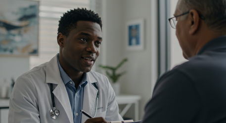 의사와 상담하는 모습