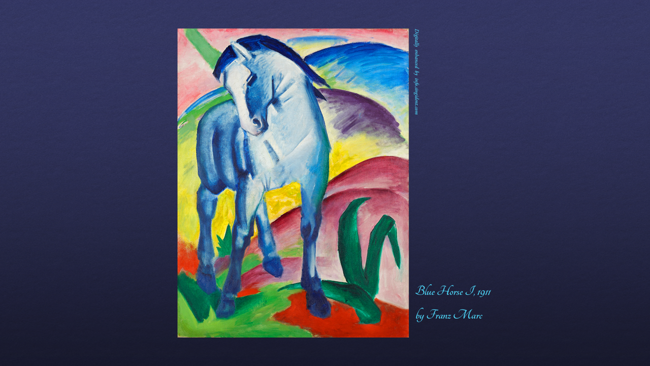 08 푸른 말 I C - Blue Horse I, 1911 by Franz Marc 말배경화면