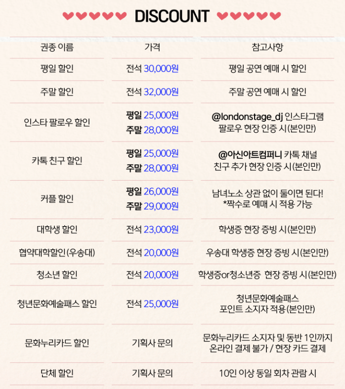 모든 날 모든 순간 연극 할인