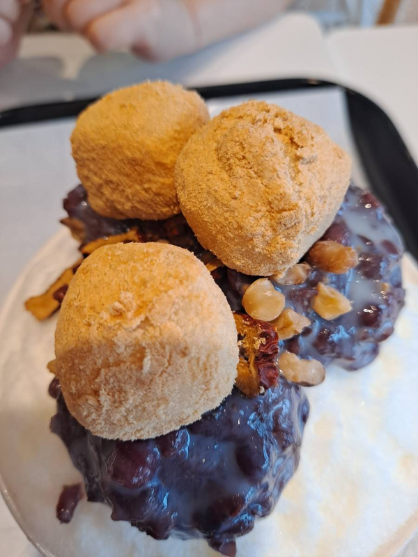 안스 팥빙수 위 토핑