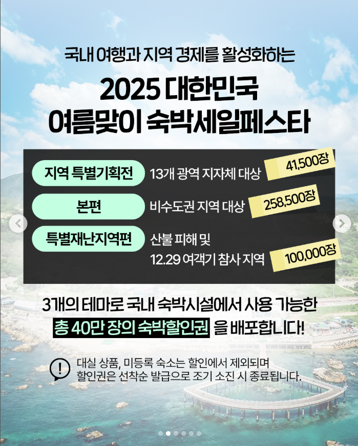 2025 대한민국 여름맞이 숙박세일 페스타