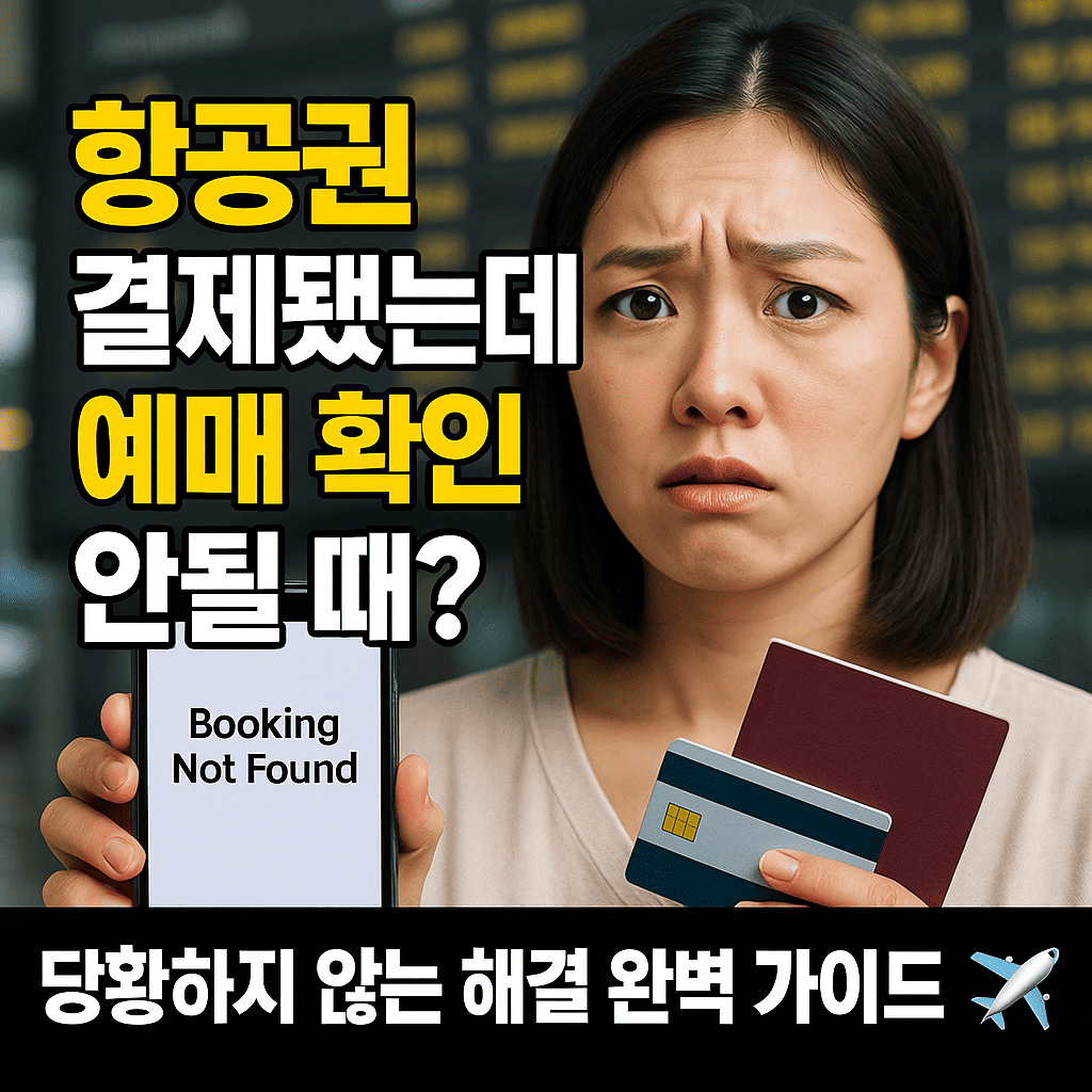 항공권 결제됐는데 예매 확인 안될 때 당황하지 않는 해결 완벽 가이드 ✈️