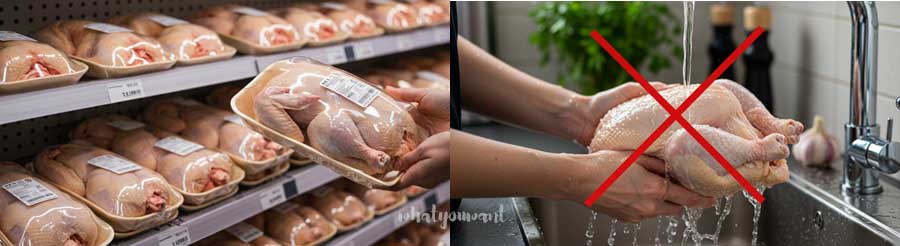 생닭 다룰 때 유의 사항