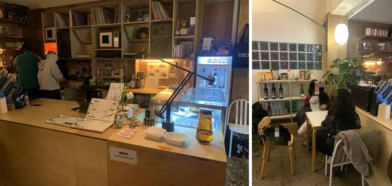 망원역 카페, 디스코볼로스 내부 모습