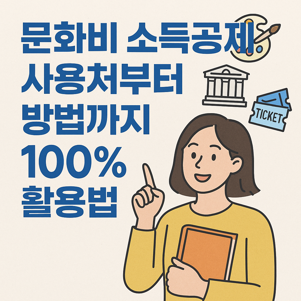 문화비 소득공제 사용처부터 방법까지 100% 활용법