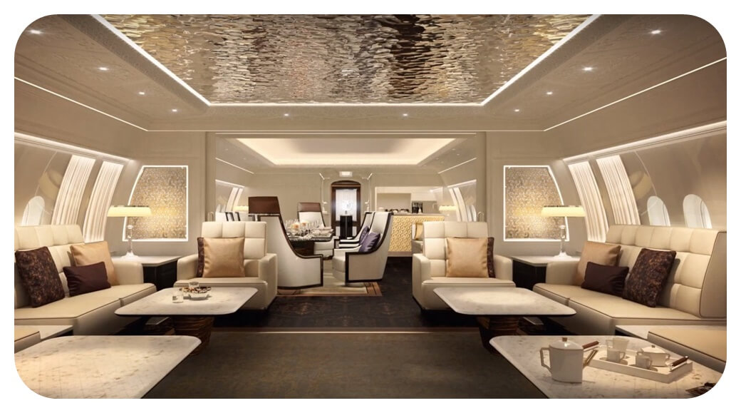 보잉-신형-B777X-개인-전용기-화려한-내부-인테리어-사진