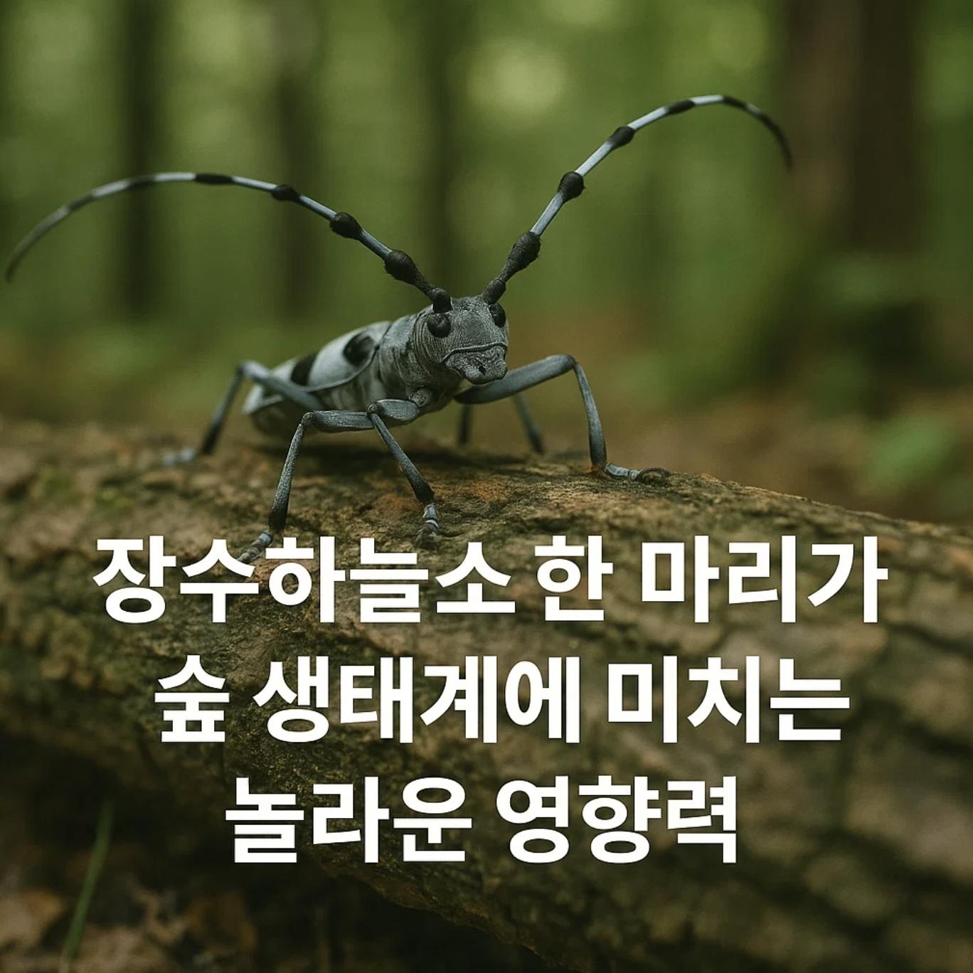 장수하늘소 한 마리가 숲 생태계에 미치는 놀라운 영향력